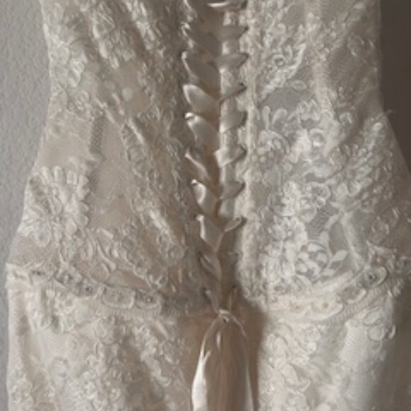 Stunning lace Pronovias Wedding or rehearsal dress! - Picture 6 of 9